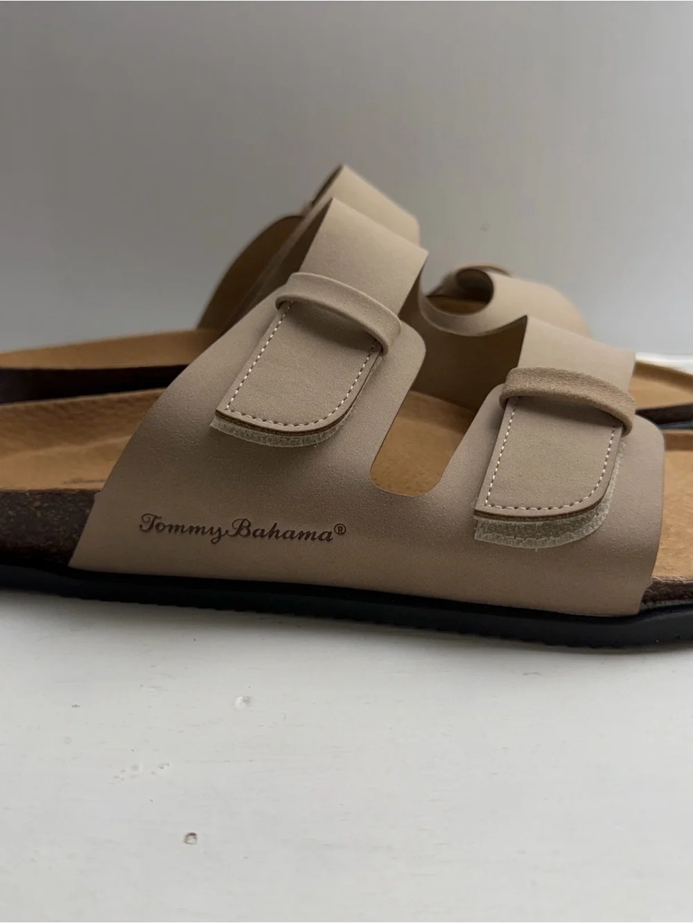 Tommy Bahama Comfort Slide Sandals Beige US 10 NWOT